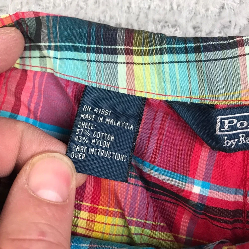 Polo Ralph Lauren Swim Trunks Mens S Colorful Plaid 9